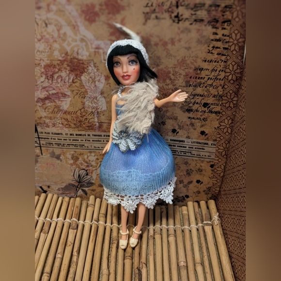 1920s Inspired Repaint Doll Art Deco Ooak Face Up Vintage Barbie Inspired - Picture 4 of 8